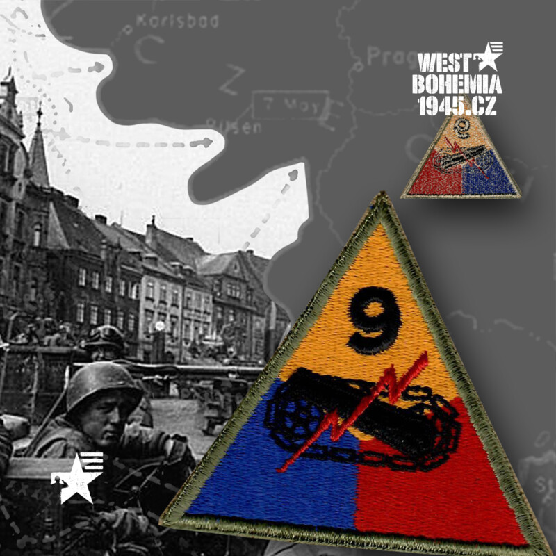 Originální nášivka US 9. obrněná divize